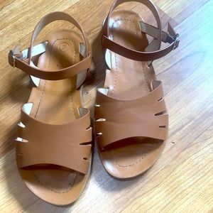 Light brown, girls sandals size 3